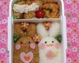 キャラ弁de『しろいうさぎくろいうさぎ』作り方5写真