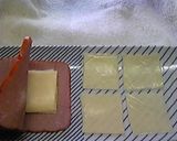 ハムカツ☆とろ～りチーズいり♫ お弁当に作り方1写真