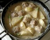 かぶと肉団子のミルク煮作り方9写真
