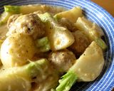 かぶと肉団子のミルク煮作り方10写真