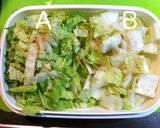 【レンジで同時二品】白菜☆2色おひたし作り方3写真