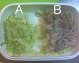 【レンジで同時二品】白菜☆2色おひたし作り方5写真