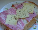 バランス朝食☆ベーコンチーズトースト作り方1写真