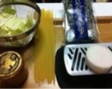 ずぼらさんレシピ☆塩辛とキャベツのパスタ作り方1写真