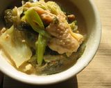 鶏皮でぷるぷる❤ぽかぽか❤もつ鍋風スープ作り方9写真