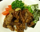 お手軽ステーキ丼わさび味！作り方5写真