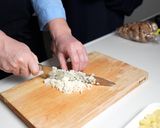 肉団子としいたけとじゃがいもの和風炒め作り方2写真