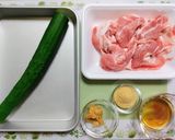 夏バテ簡単夏の夕飯胡瓜豚こま味噌スタミナ炒め主菜作り方1写真