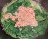 ツナとほうれん草のワンパンクリームパスタ作り方8写真