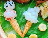 キャラ弁　アイス&ソフトクリーム弁当作り方4写真