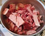 圧力鍋で作る🐮牛すじと根菜の味噌煮込み作り方1写真