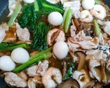 簡単夏の夕飯！小松菜豚肉餡掛け焼きそば作り方7写真