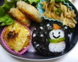 ＊キャラ弁＊　クリスマスに★雪だるま作り方8写真