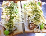 玉葱と枝豆の海苔風味トースト作り方4写真