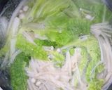 白菜★えのき味噌汁作り方2写真