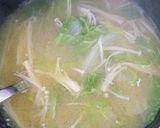 白菜★えのき味噌汁作り方3写真