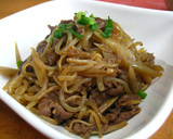 牛肉とごぼうのすき焼き風煮。お弁当にも！作り方4写真