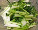 簡単中華♪青菜と牛肉のとろ～りあんかけ♪作り方1写真
