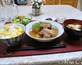 圧力鍋で簡単　豚の角煮大根入り作り方7写真