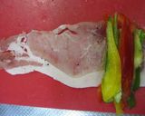 豚肉のパプリカ巻き巻き（照り焼き風）作り方3写真