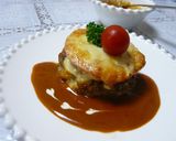 簡単でウマ!ハンバーグonトマト&チーズ作り方11写真