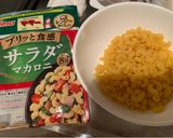 セブンのおつまみでマカロニサラダ作り方1写真