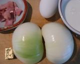 手抜きですみません、カルボナーラ風作り方1写真