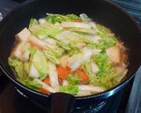 白菜と厚揚げの韓国風炒め煮作り方3写真