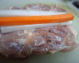鶏　紅白巻きと　つけ麺のつけだれ！作り方1写真