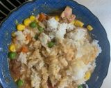 レンジ簡単洋風梅親子丼味オムライス弁当作り方7写真