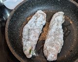チーズがとろり！ささみの梅しそチーズ焼き作り方5写真