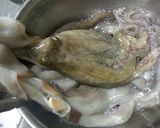 オモニ★たこのにんにくキムチ汁炒め作り方1写真