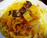 茄子とトマトのクリームパスタソース作り方7写真