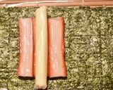 お弁当に～♪カニかまチーズの海苔巻き作り方2写真