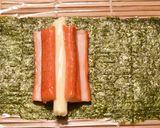 お弁当に～♪カニかまチーズの海苔巻き作り方3写真