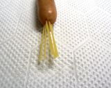 キャラ弁　ウィンナーに毛作り方2写真