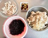 ヘルシー♬きのこたっぷりささみとひじき煮作り方3写真
