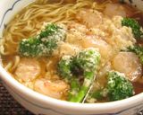 ブロッコリーと小エビのふわふわラーメン作り方6写真