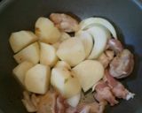 鶏肉とじゃがいもの煮物作り方2写真