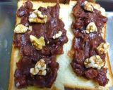 胡桃を乗せた塩あんトースト　生姜風味作り方5写真