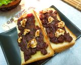 胡桃を乗せた塩あんトースト　生姜風味作り方6写真