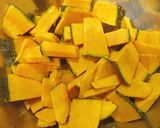 ★ほんのり甘~い★かぼちゃの炊き込みご飯作り方1写真