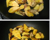 ■厚切り豚ばら肉とさつま芋の生姜味噌炒め作り方2写真
