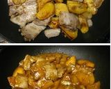 ■厚切り豚ばら肉とさつま芋の生姜味噌炒め作り方4写真