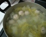 白菜とろとろ♡鶏ひき肉と春雨のスープ作り方6写真