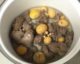 鶏モツの煮物作り方3写真