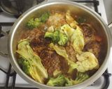 野菜たっぷり　チーズｉｎ煮込みハンバーグ作り方9写真