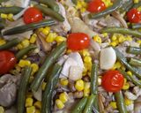 色々きのこと鶏肉の彩りパエリア作り方10写真