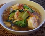 ちょっと豪華に☆海老と青菜の醤油ラーメン作り方4写真