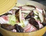 ルクルーゼde白菜豚バラすき焼き煮作り方2写真